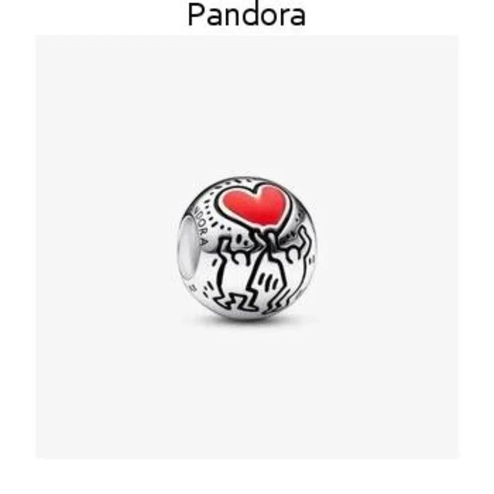Pandora Red and Black Charm Bracelet
